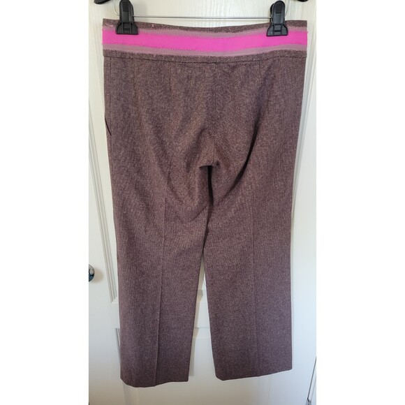 Women's in the NOW Wool Silk Brown and Barbie Pink Dress Pants - Picture 2 of 4